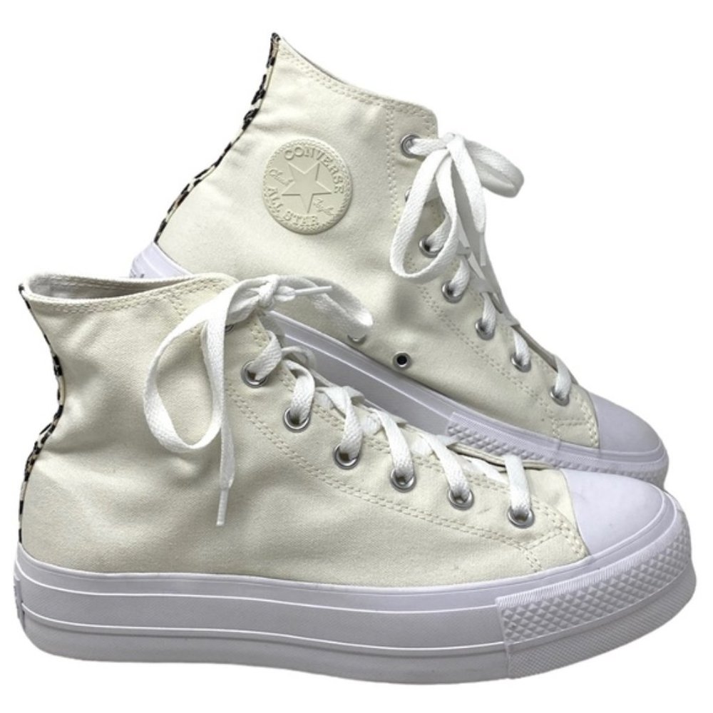 Converse Ctas Lift Platform High Women's Canvas White Shoes Custom 171209C-WWWL